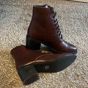 Jeffrey Campbell Dark Brown Lace-Up Boots